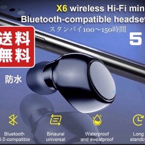 Bluetooth イヤホン 耳入れ コンパクト 軽量 両耳可能 小さい ブラック