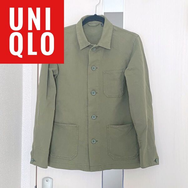 【UNIQLO】ユニクロ ジャケット アウター ミリタリー ステンカラー コート ブルゾン 上着 カーキ メンズ レディース