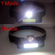 【送料無料】LEDヘッドライト ヘッドライト LED ヘッドランプ アウトドア ヘルメット USB充電式_画像2