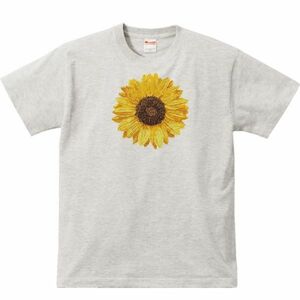 向日葵（ヒマワリ）/半袖Ｔシャツ/メンズS/杢・新品・メール便 送料無料