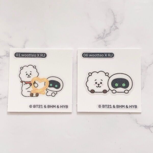 【公式品】BTS ジン RJ ウット コラボ BT21Wootteo X RJ ステッカーシール
