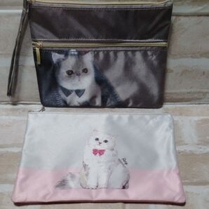 猫ポーチ 2種 付録 マッシュ ロージー猫