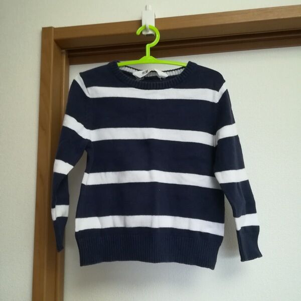 H&M トップス 長袖 ボーダーセーター 90 ニット