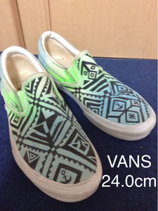 【売り切り!!送料無料!!】A-56 中古激安!! VANS スリッポン 24.0cm 箱無し!