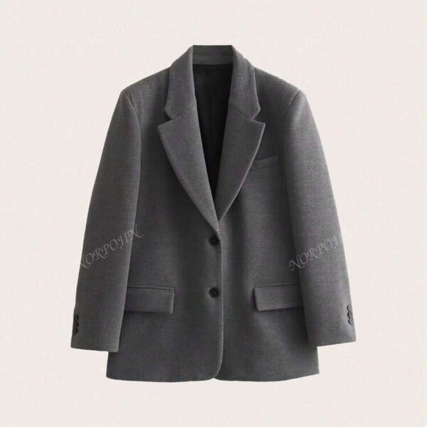 shein グレー ジャケット コート
