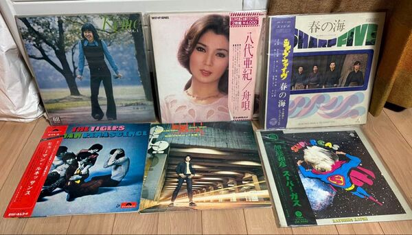 昭和レトロ 70年代 レコード まとめ売り 和田アキ子 タイガース 八代亜紀 LP 6枚