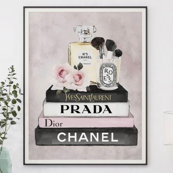 H159 アートポスター インテリア CHANEL シャネル ピンク香水 可愛い