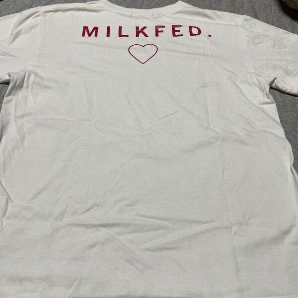 ミルクフェド Tシャツ 半袖 ホワイト 半袖Tシャツ