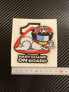 BABY CHAMP　ON　BOARD　ステッカー　デカール　F1好きに　かわいいステッカー　ベビー　チャンプ　オンボード　全国一律送料84円