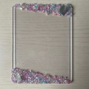 トレカケース デコ 天然石 琉球ガラス