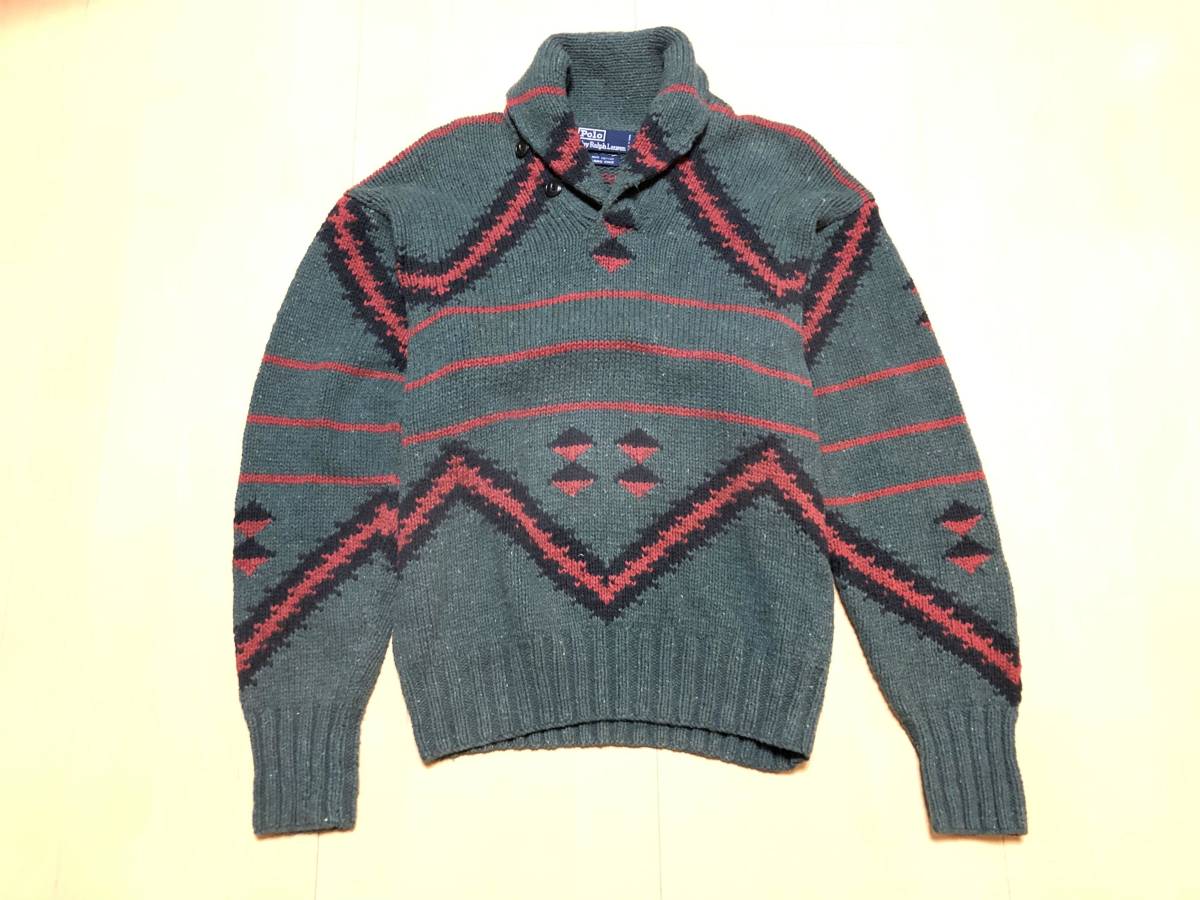 希少/最高級】RRL “Native Silk Knit Shirt” S シルク ヴィンテージ