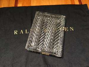 即決/限定品【廃番/入手困難】センス抜群◎RALPH LAUREN 西ドイツ製 クリスタル 超希少 本(辞書)型 最高級ペーパーウェイト/RRL ビンテージ