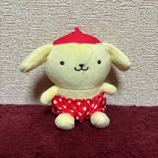サンリオ ポムポムプリン 推し活 ぬいぐるみチャーム バッジ 赤 レッド