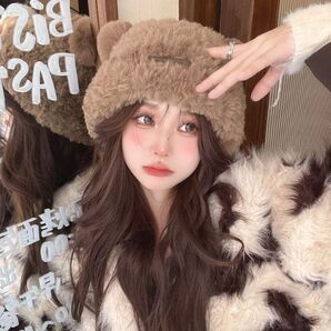ニットハット レディース ファッション 秋冬 新作 帽子 ふわふわ もこもこ