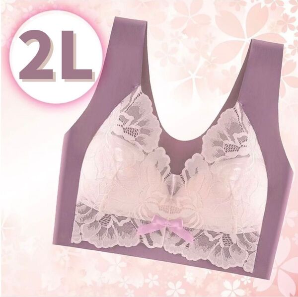 【再出品】シームレスブラ ナイトブラ ノンワイヤーブラ 大きいサイズ 締めつけない 2L 授乳ブラ