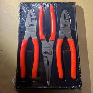 Snap-on スナップオン PL347ACFO 8インチスリップジョイントプライヤーセット 3本組 オレンジ LN47ACF