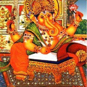 アジアン雑貨/金運.学力.運気アップ!ガネーシャ神/インテリア壁掛け/絵画32