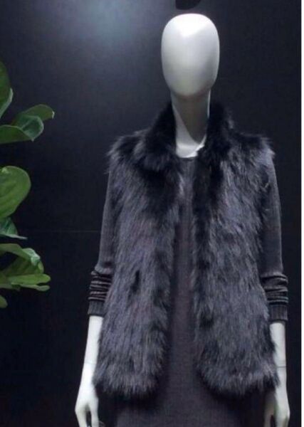 theory 美品 ブルーフォックス ファーベスト