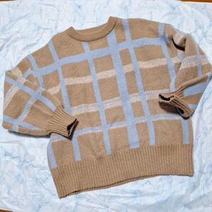 フリーサイズ セーター クルーネック 長袖ニット