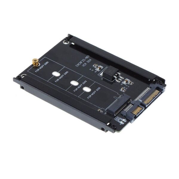 M.2(NGFF)SSD→9.5mm厚2.5インチSATA 変換アダプター