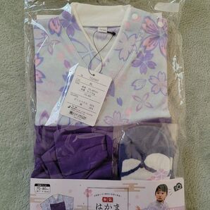 新品 はかまロンパース 和装 70 80 和風ソックス付き お宮参り お食い初め こどもの日 ベビー