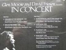 ◆ 未開封・希少 ◆ GLEN MOORE - DAVID FRIESEN / In Concert ◆ Vanguard VSD-79383 ◆_画像3