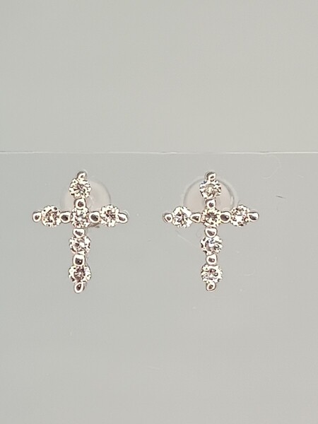 ☆k18wg★天然ダイヤ0.20ct☆ピアス☆90