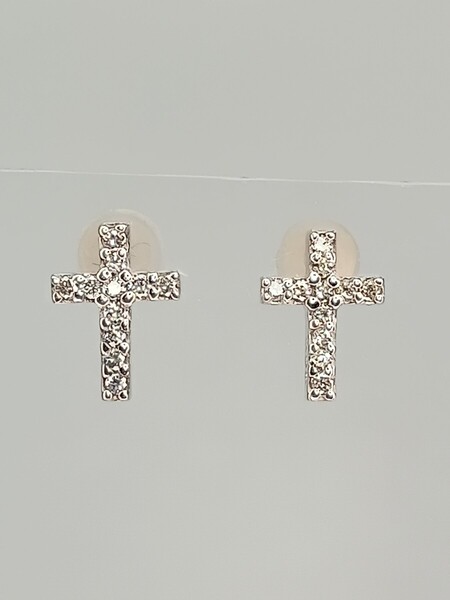 ☆k18wg★天然ダイヤ0.10ct☆ピアス☆60