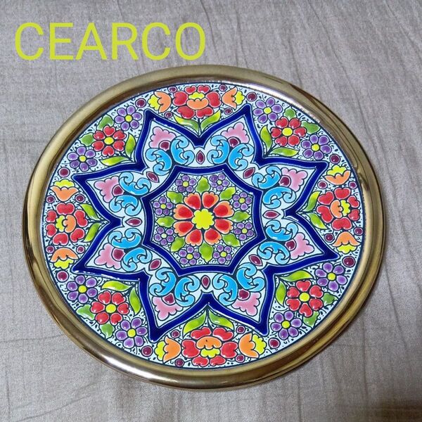 CEARCO セアルコ 24K 金彩 スペイン 飾り皿 ヴィンテージ 飾り皿 スペイン製 絵皿 スペイン レア 壁掛け