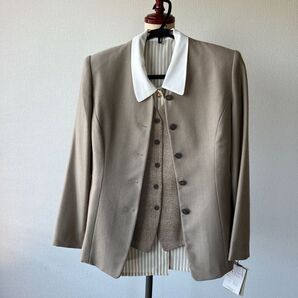 美品ブラウス ベスト ジャケット 三点セット ベージュ