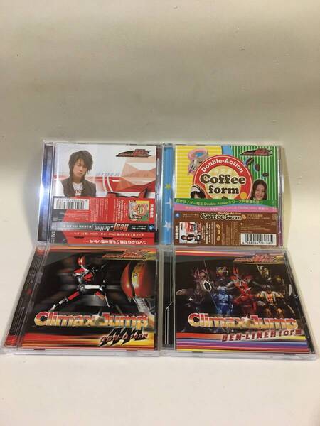 仮面ライダー電王 CD4枚s Climax Jump / Real-Action 佐藤健 / Double-Action Coffee form 秋山莉奈&松本若菜 ブックレット破れ傷み