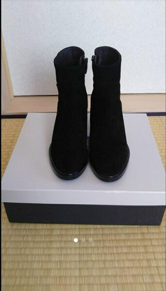 VIA BUS購入 ZINDA スエードショートブーツ 36 黒