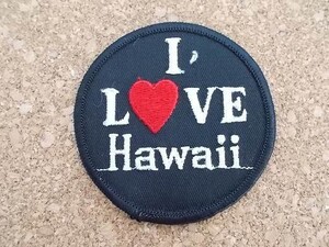 80s アイラブ ハワイ HAWAII ビンテージ刺繍ワッペン/ハートVoyger 観光 お土産 旅行アメリカUSAパッチSURFビンテージ アロハ リゾート