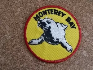 【中古】80s モントレー湾MONTEREY BAYアシカ 刺繍ワッペン/ビンテージ国旗 旅行スーベニア観光エンブレム土産USAカリフォルニア