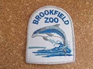 【中古】80s ブルックフィールド動物園BROOKFIELD ZOOシカゴ イルカ 刺繍ワッペン/ビンテージ国旗 旅行スーベニア観光エンブレム土産USA