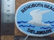 80s レホボスビーチ デラウェアREHOBOTH BEACH刺繍ワッペン/ビンテージかもめVoyager旅行スーベニア土産USA古着ジャケットのカスタムに！_画像7