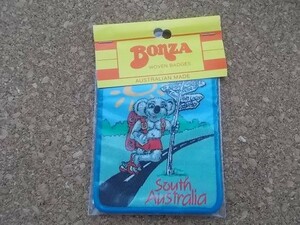 80s サウス オーストラリア コアラ 刺繍ワッペン/ビンテージ国旗バックパッカーVoyager旅行スーベニア観光ヒッチハイク土産キャラクター