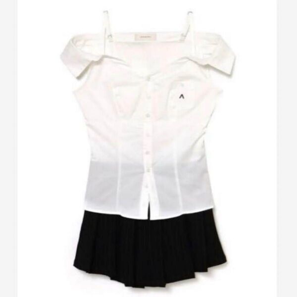 andmary Nina mini dress / Black ブラウス