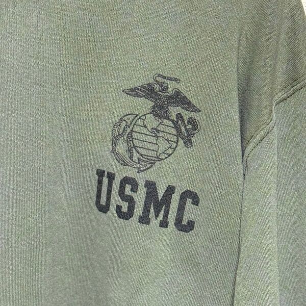 USA製 古着 USMC アメリカ海兵隊 プリントスウェットシャツ トレーナー