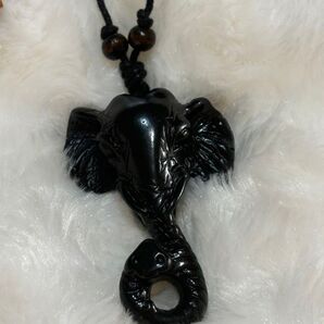 【新品】おしゃれな 黒い象 ネックレス スリランカ