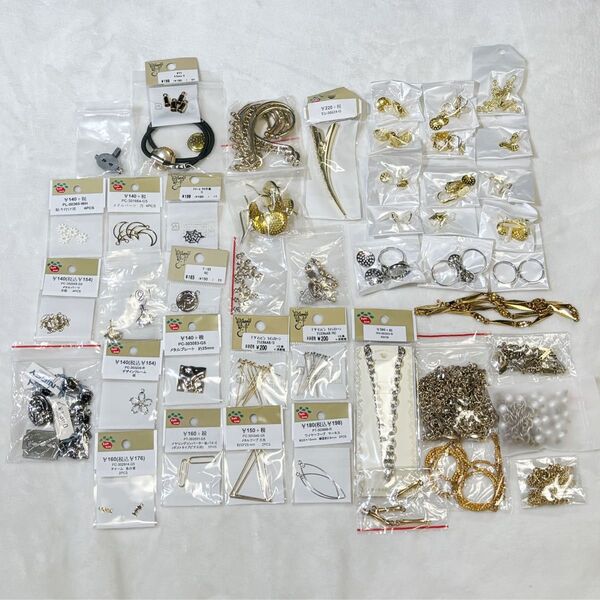 貴和 パーツクラブparts club 大量 飾りパーツ ペンダント チェーン アクセサリー リング ブローチ 指輪 イヤリング