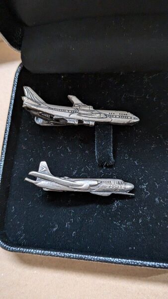 平成レトロ 飛行機ネクタイピンセット