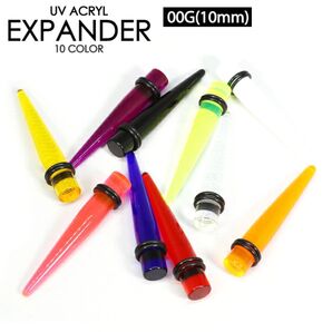 1個 00G UVアクリル 拡張器 インサートピン ニードル ホールアップ インスピレーションピン ボディピアス イヤーロブ拡張
