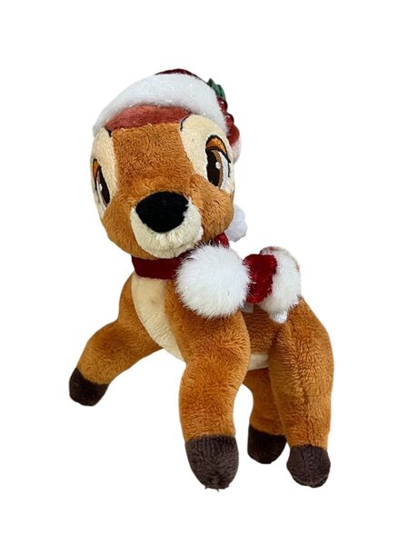 ディズニーリゾート バンビ クリスマス ぬいぐるみ サンタ帽 ヴィンテージ