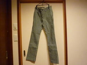  Natural Laundry block check pants new goods unused 