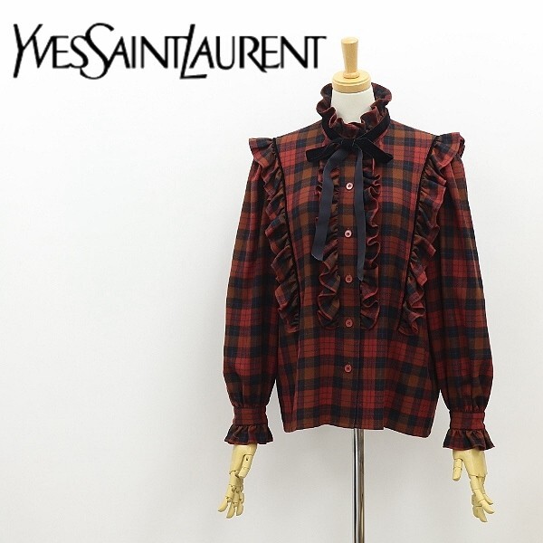 Yahoo!オークション -「saint laurent チェック シャツ」(イヴ Yahoo!オークション -「saint laurent チェック シャツ」(イヴ