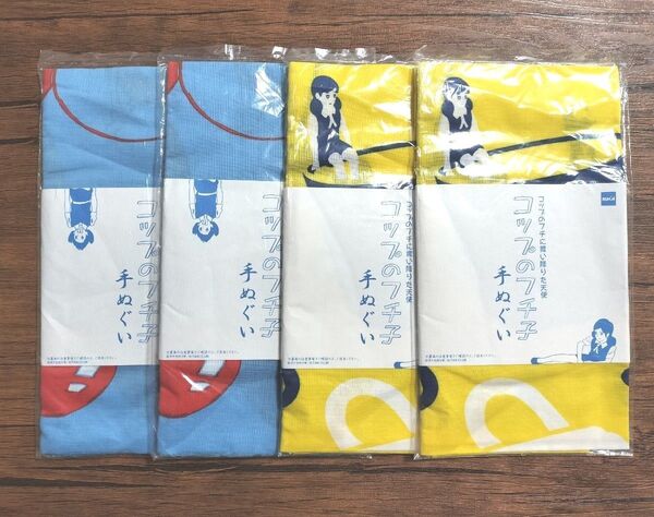 コップのフチ子 手ぬぐい4枚セット フルーツ・マグカップ