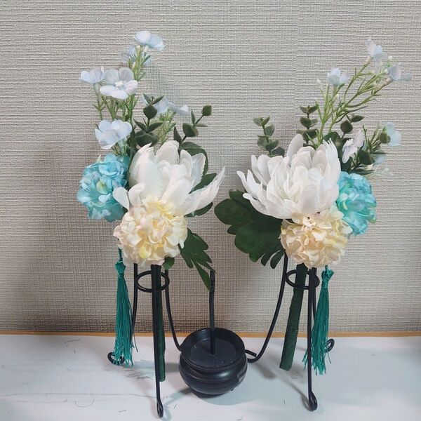新品 光触媒加工済み お供え花 仏壇 枯れない お花 造花 仏花 一対仏花 メモリアル 敬老の日 プレゼント