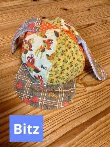 【値下げしました!】Bitz パッチワークキャップ 耳付き 52センチ キャスケット ボア 可愛い!