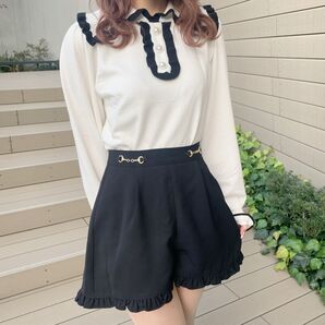 evelyn エブリン ビット付きショーパン ブラック